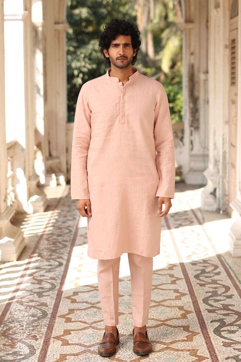 Flamingo Kurta Set | linen kurta set for men