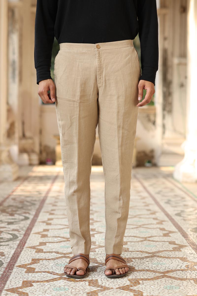 Desert Sand Trouser |Best Linen Pants for Men 