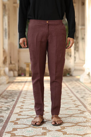 Wine Trouser | Linen Trousers for Men