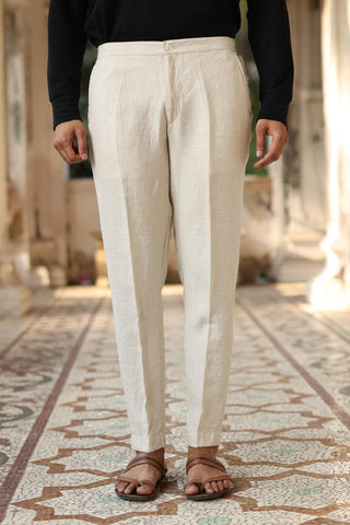 Cookie and Cream Trouser | Men's Linen Trousers 