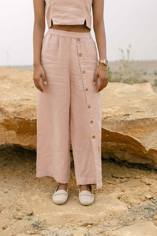  Crop Top With Slit Trouser Leg at Chi Linen