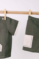 2 Pocket shorts set - Chi Linen