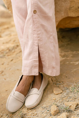  Crop Top With Slit Trouser Leg at Chi Linen