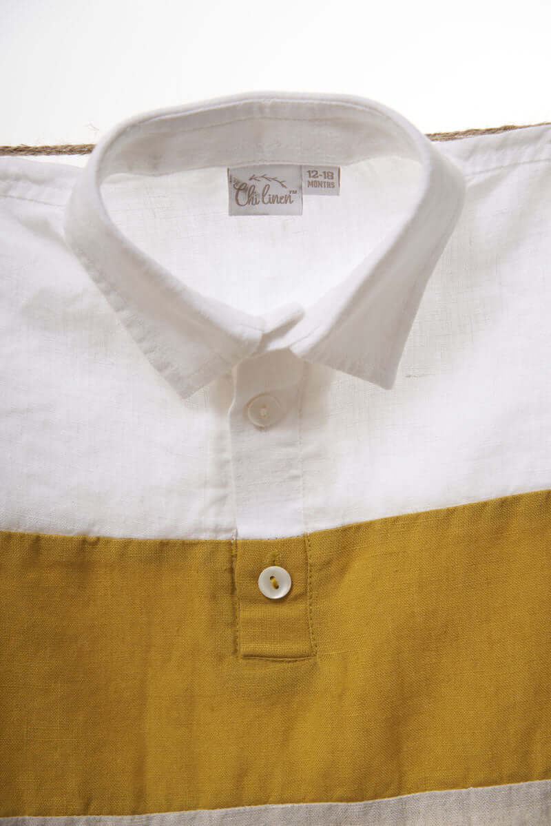 Polo Collar Shirt Set - Chi Linen