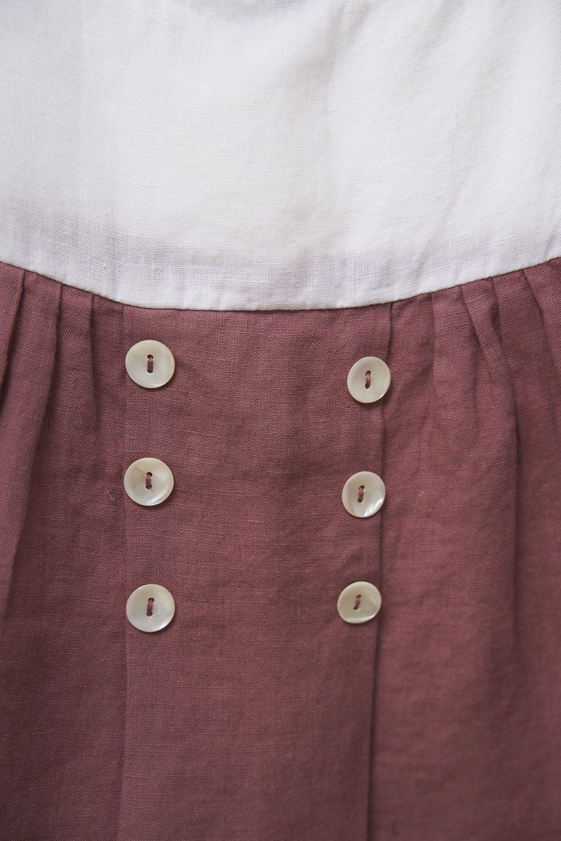 Buttons Detailed Frock - Chi Linen