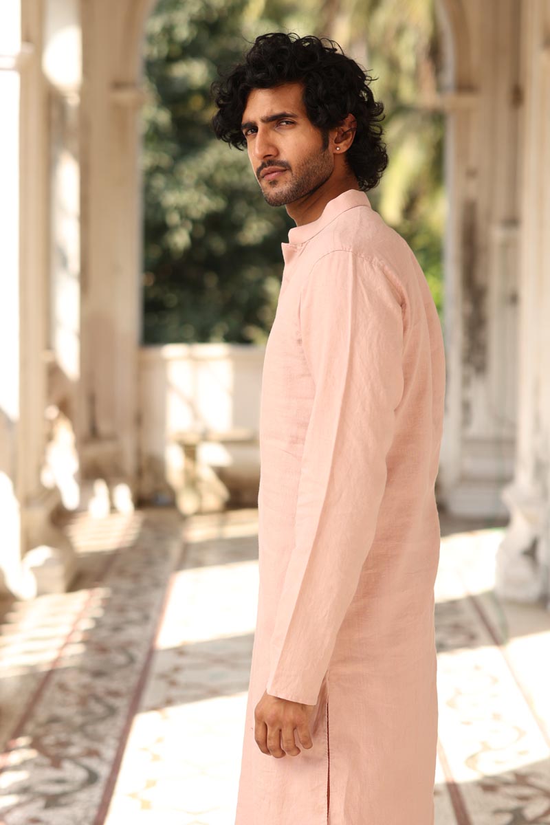 Flamingo Kurta Set | linen kurta set for men