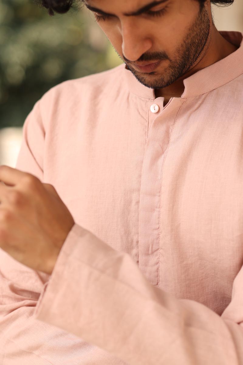 Flamingo Kurta Set | linen kurta set for men