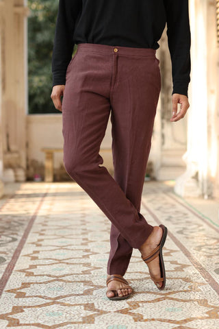 Wine Trouser | Linen Trousers for Men