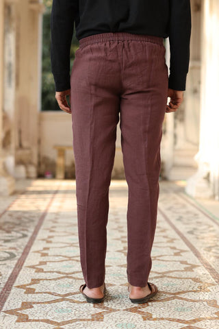 Wine Trouser | Linen Trousers for Men