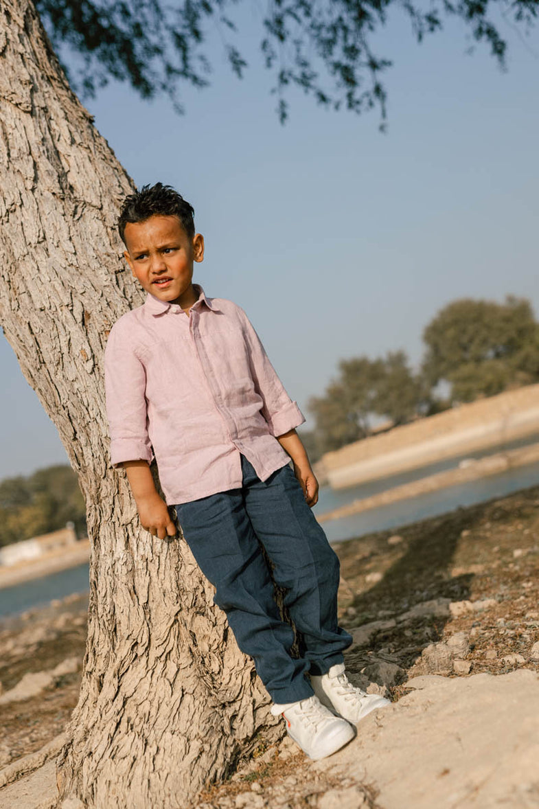 Boys linen outfit best sale