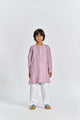 Pink Front Pleated Kurta Set for boys