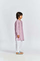 Pink Front Pleated Kurta Set - Chi Linen