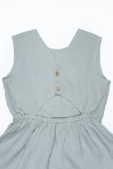 Two buttoned back opening frock - Chi Linen