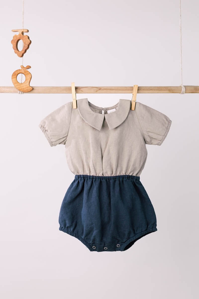 Bloom romper for girl - Chi Linen